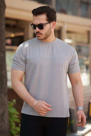 Erkek Oversize Bisiklet Yaka Kısa Kollu T-shirt resmi